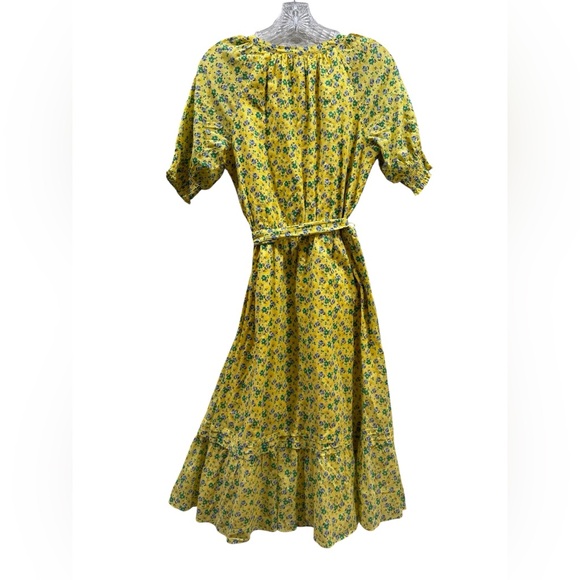 Talbots Yellow Floral Midi Dress - Picture 3 of 7